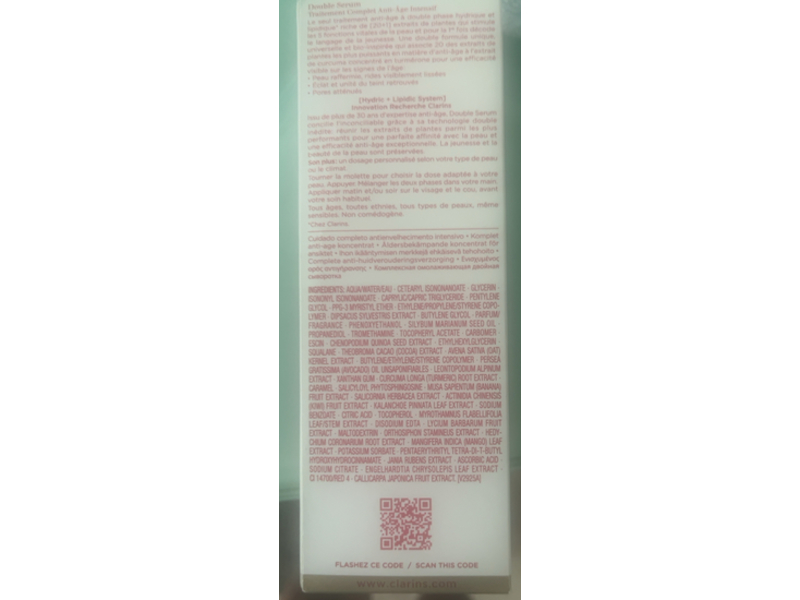 Clarins Double Serum, Deluxe Edition, Hydric + Lipidic System, 2.5 fl oz/75 mL