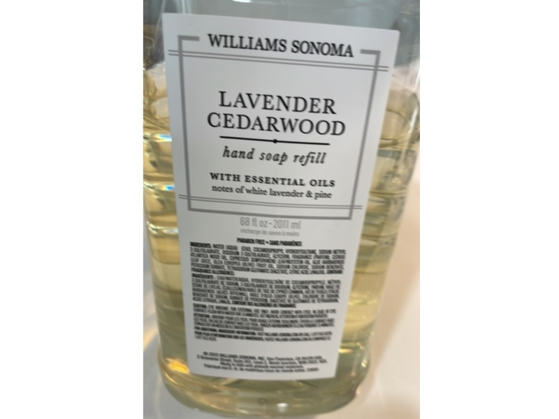 Williams Sonoma Hand Soap Refill, Lavender Cedarwood, 68 fl oz/2011 mL