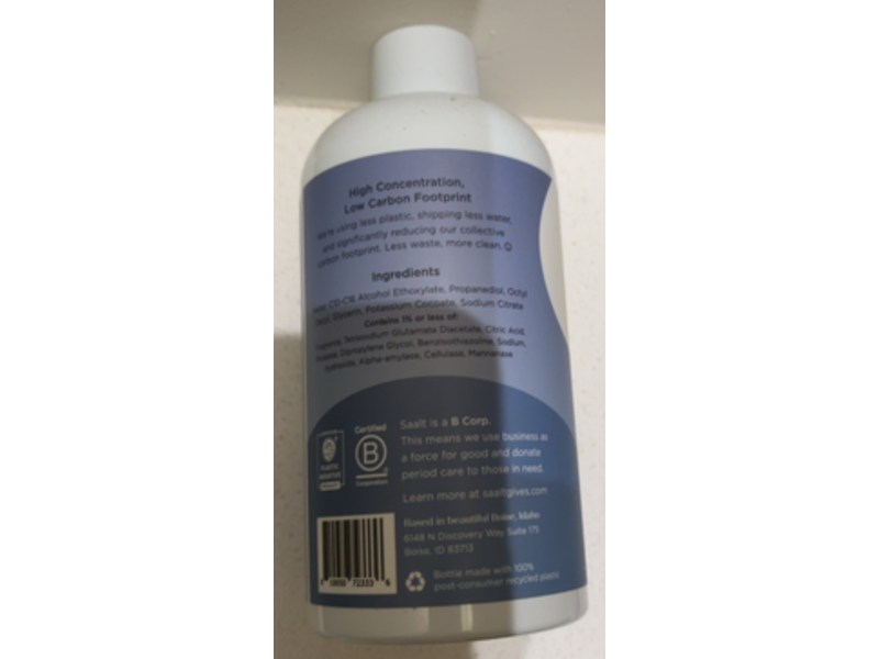 Saalt Period Underwear Detergent, Essential Citrus & Water Lily Scent, 10 oz/295 mL