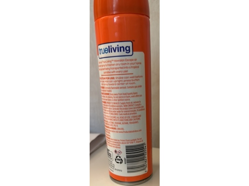 Trueliving Air Freshener Spray, Hawaiian Escape, 8 fl oz/236 mL