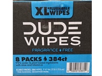 Dude Wipes Flushable Wipes, Fragrance Free Extra, Vitamin-E & Aloe, Pack Of 8, 384 Count - thumbnail 2