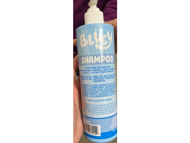Bluey Shampoo, Light, Fresh Blueberry, 16 fl oz/473.18 mL