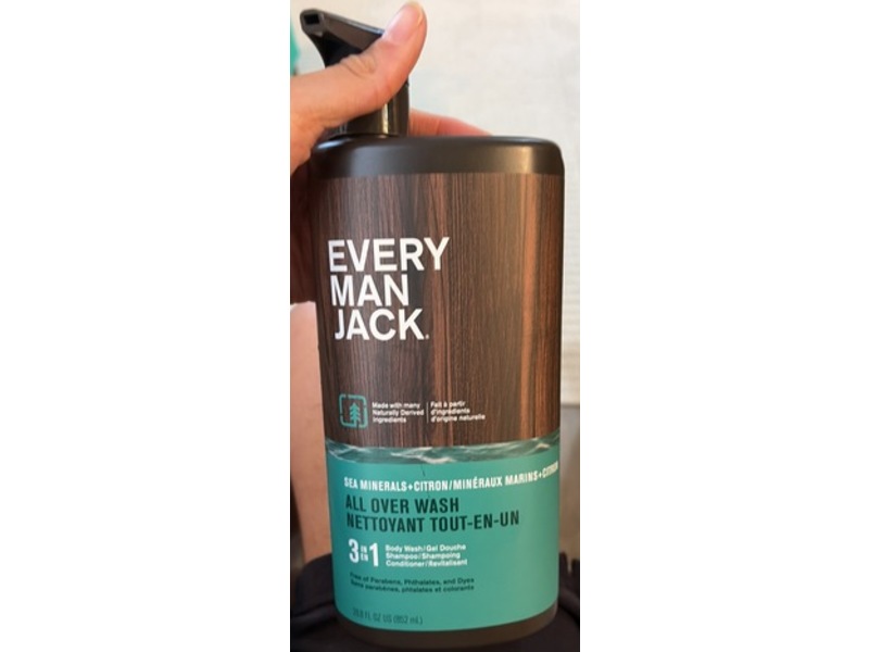 Every Man Jack All Over Wash, Sea Minerals + Citron, 28.8 fl oz/852 mL