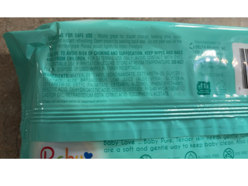 Baby Love Baby Wipes, Count 72