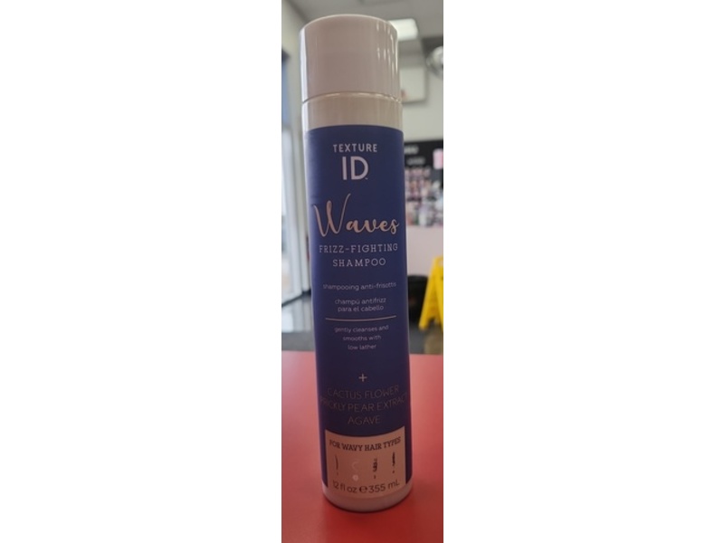 Texture ID Waves Frizz Fighting Shampoo, Cactus Flower + Prickly Pear Extract & Agave, 12 fl oz/355 mL
