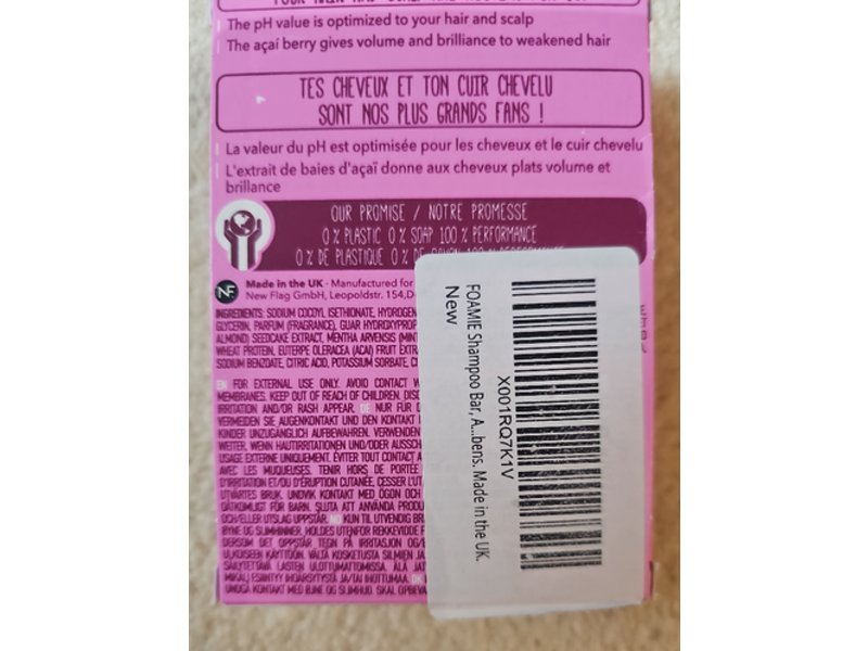 Foamie Volumizing Shampoo Bar, Acai Berry, 2.8 oz/80 g