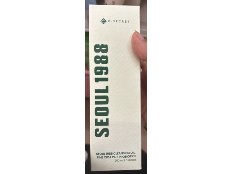 K-Secret Seoul 1988 Cleansing Oil, Pine Cica 1% + Probiotics, 6.76 fl oz/200 mL