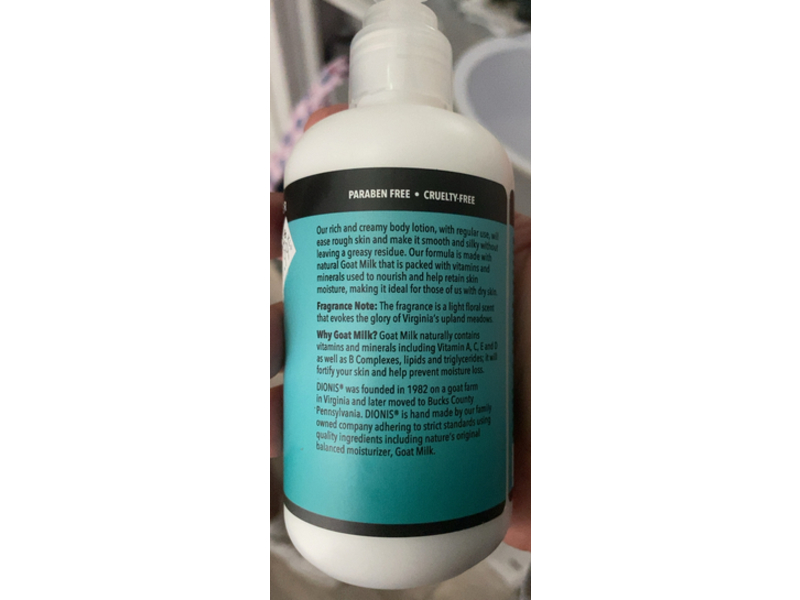 Dionis Goat Milk Moisturizer Body Lotion, Blue Ridge Wildflower, 8.5 fl oz/250 mL