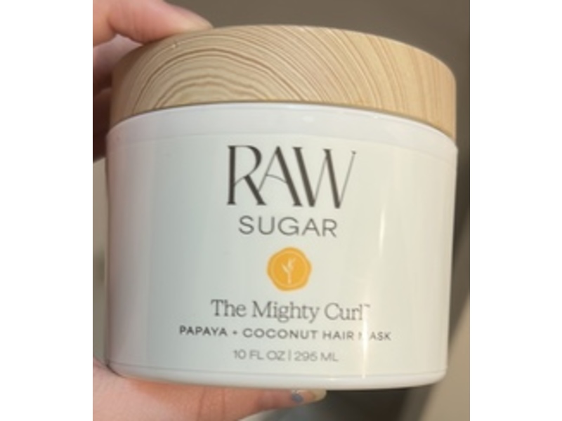 Raw Sugar The Mighty Curl Hair Mask, Papaya + Coconut, 10 fl oz/295 mL