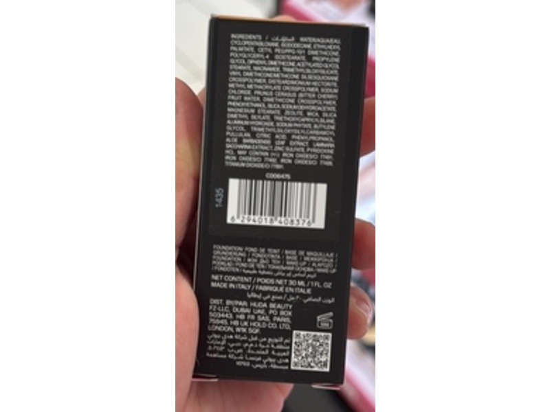 Hudabeauty Easy Blur Natural Airbrush Foundation, 307N Golden Milk, 1 fl oz/30 mL