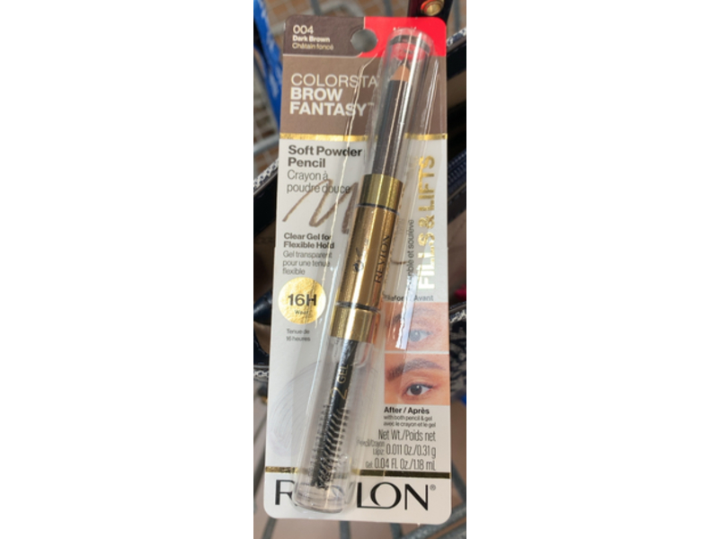 REVLON Brow Fantasy Pencil, Dark Brown, 0.011 oz/0.31 g