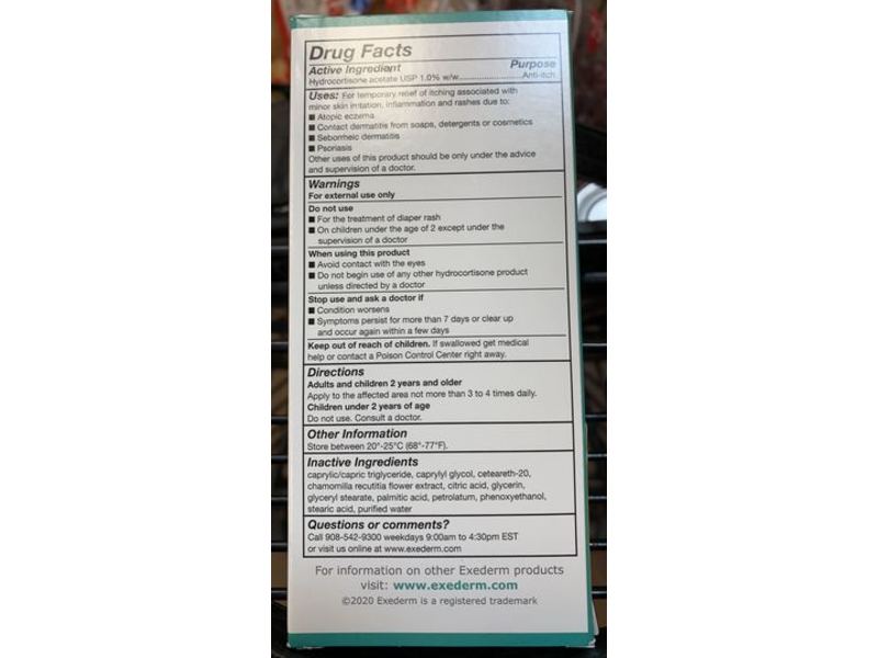 Exederm Eczema Flare Control Cream, 1% Hydrocortisone, 2 oz/56 g
