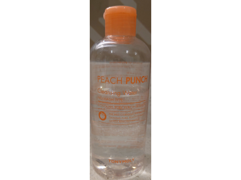 TonyMoly Peach Punch Cleansing Water, 12 oz/300 mL