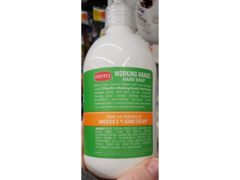 O'Keeffe's Working Hands Hand Soap, Fresh Orange Oil, 12 fl oz/354 mL