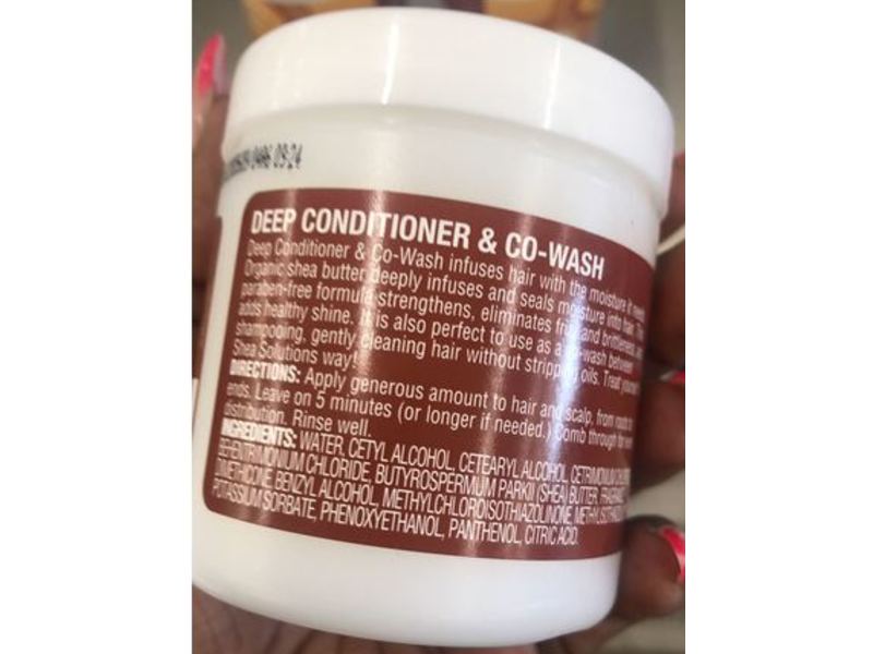 Shea Solutions Deep Conditioner & Co-Wash, Shea Butter, 6 oz/170 g