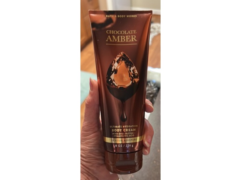 Bath & Body Works Body Cream, Chocolate Amber, Shea Butter Hyaluronic Acid, 8 oz/226 g