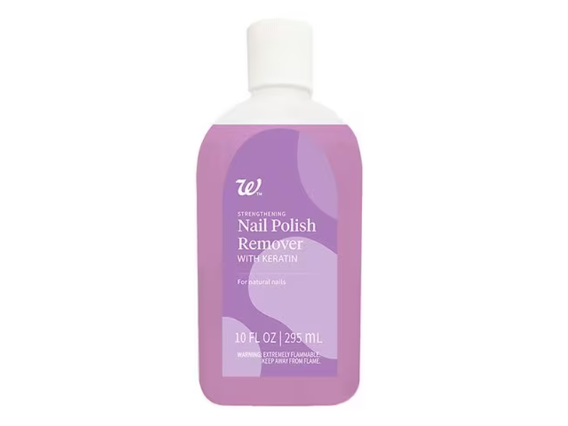 Walgreens Keratin Strengthening Nail Polish Remover, 10 fl oz/295 mL