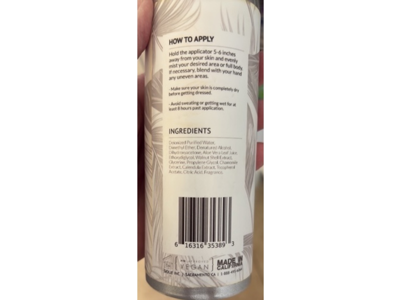 Sjolie Instant Airbrush Self Tanner, 7 fl oz/207 mL