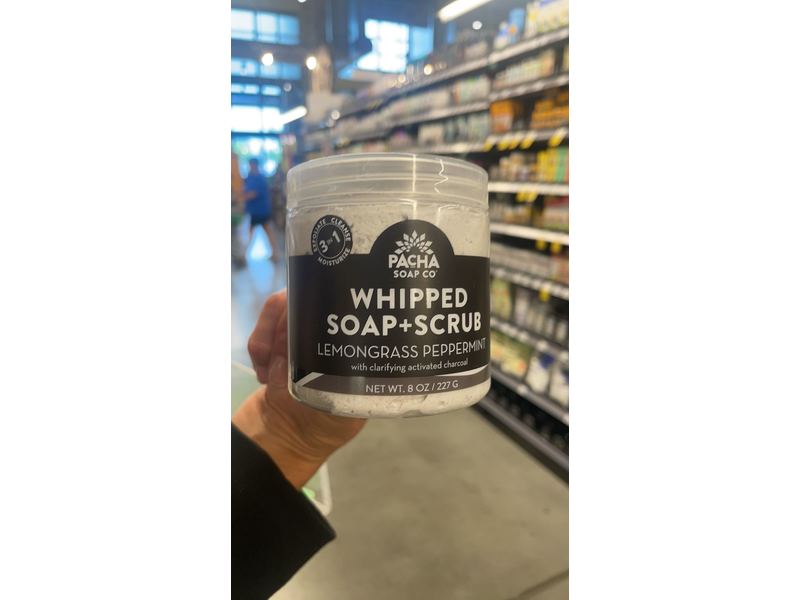 Pacha Soap, Soap Scrub Whipped Lemongrass Peppermint, 8 Ounce