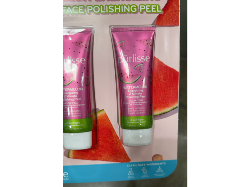 Purlisse Face Polishing Peel, Watermelon Energizing, 2.5 fl oz/70 mL, Pack Of 2