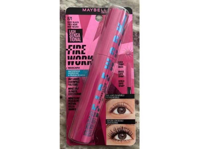 Maybelline New York Fire Work Mascara, 871 Very Black, 0.33 fl oz