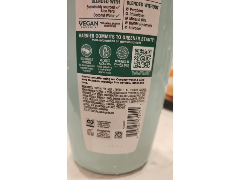 Garnier Whole Blends Moisturizing Conditioner, Coconut Water & Aloe Vera, 26.6 fl oz/786 mL