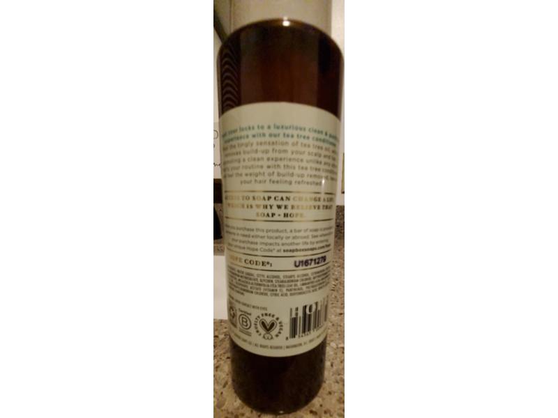 Soapbox Tea Tree Conditioner, Clean & Purify, 16 fl oz/473 mL, Pack Of 3