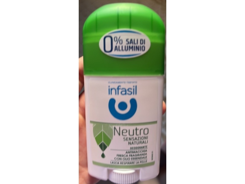 Infasil Neutral Natural Sensations Deodorant Stick, 40 mL