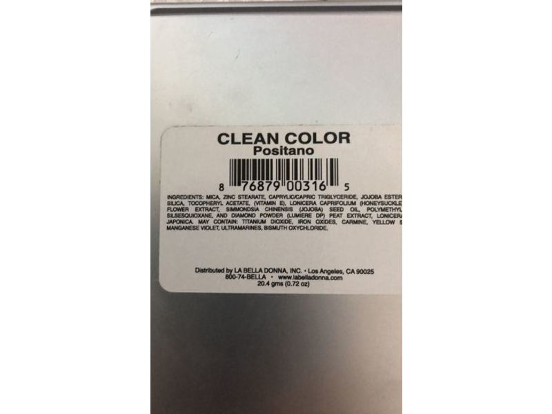 La Bella Donna Clean Color Eye Shadow Palette, Positano, 0.72 oz/20.4 g