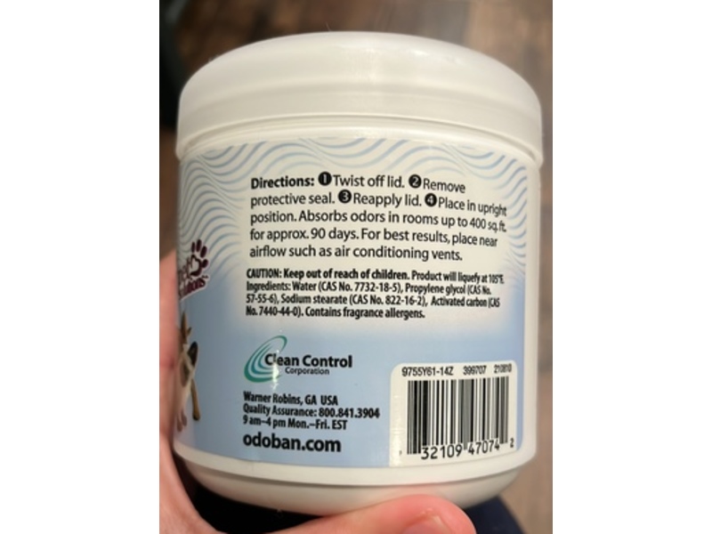 OdoBan Pet OdoMagnet Odor Eliminator, Activated Charcoal, 14 oz/398 g