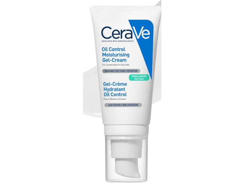 CeraVe Oil Control Moisturizing Gel Cream, Combination To Oily Skin, 2 fl oz/60 mL