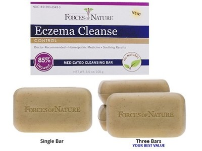 Forces Of Nature Eczema Cleanse Medicated Cleansing Bar, 3.5 oz