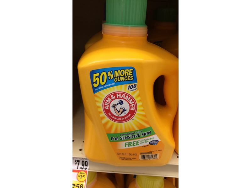 Arm & Hammer Sensitive Skin Laundry Detergent, 150 fl oz