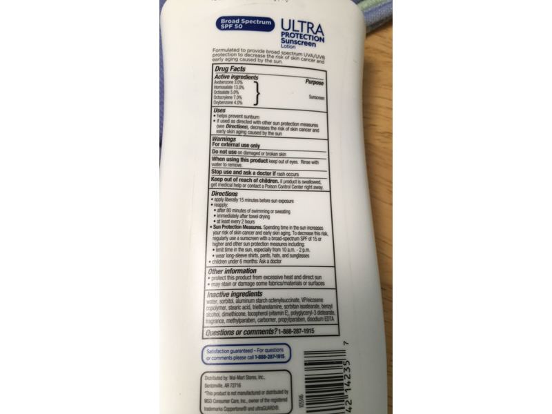 Equate Ultra Protection Sunscreen, SPF 50, 16 fl oz (437 mL)