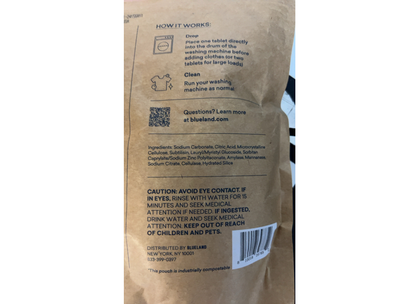 Blueland Laundry Detergent Tablets, Free & Clear, 14.1 oz/684 g, 120 Count