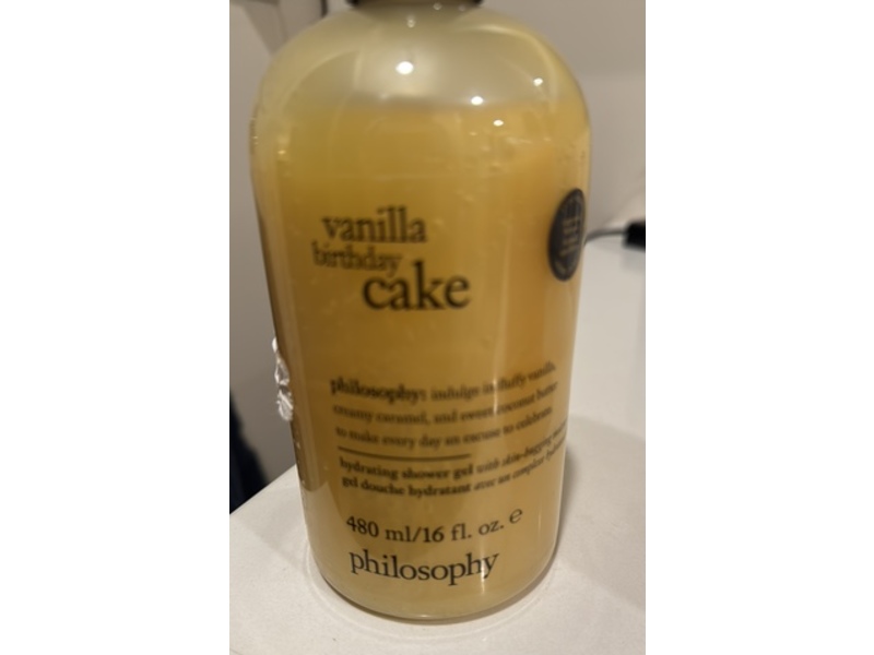 Philosophy Shampoo + Shower Gel & Bubble Bath, Vanilla Birthday Cake, 16 oz/480 mL
