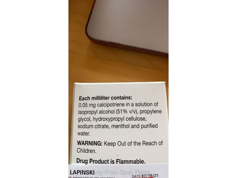 Calcipotriene Topical Solution (Scalp Solution) 0.005%, 60 ml, G&W Laboratories, Inc (RX)