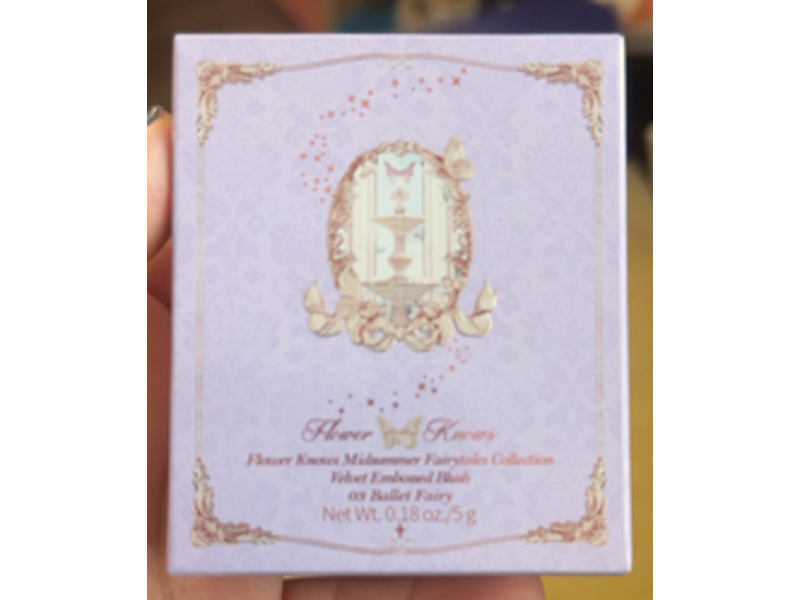 Flower Knows Midsummer Fairytale Collection Velvet Embossed Blush, 03 Ballet Fairy, 0.18 oz/5 g