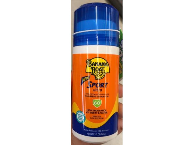 Banana Boat Ultra Sunscreen Roll-On, Sport, SPF 60+, 2.5 fl oz/75 mL