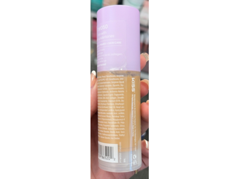 JOAH Crystal Glow Peptide-Infused Foundation, TW050 Tan Warm, 1.01 fl oz/30 mL