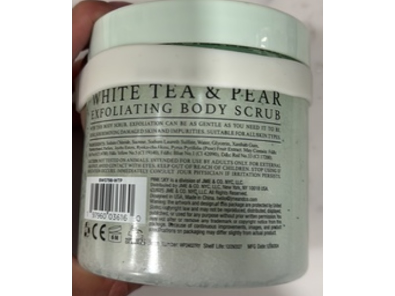 Pink Sky Clarify Exfoliating Body Scrub, White Tea & Pear, 24 oz/690 g