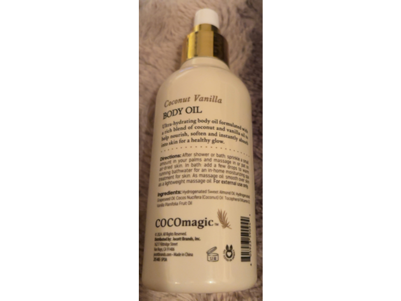 Cocomagic Body Oil, Coconut Vanilla, 6.0 fl oz/177 mL
