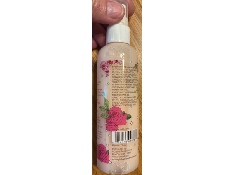 Global Beauty Care Moisturize & Refresh Facial Hydrator, Geranium + Rose, 4 fl oz/120 mL