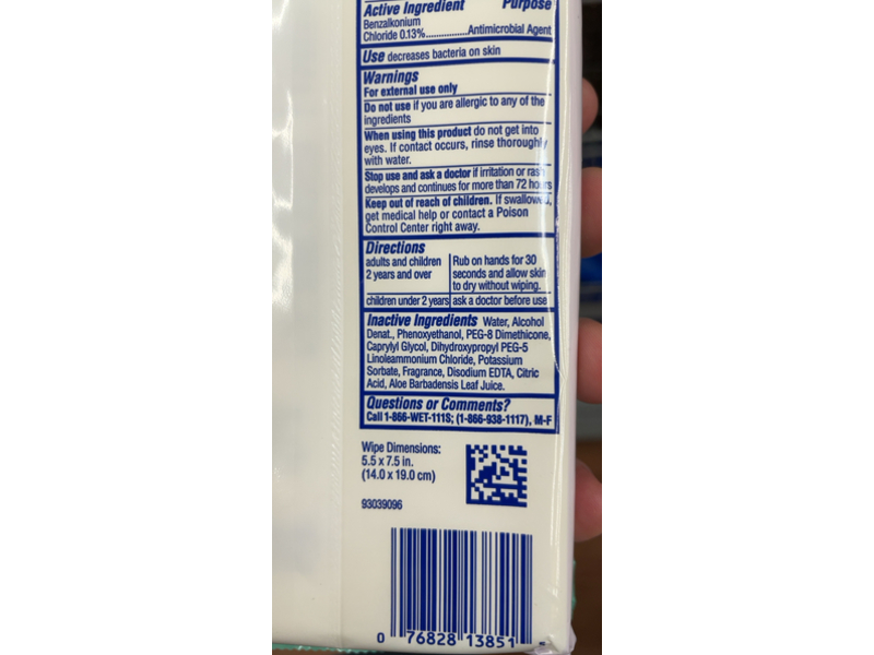 Wet Ones Antibacterial Hand Wipes, Lavender Scent, 20 Count, Pack Of 10