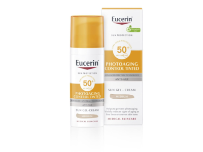 Eucerin Photoaging Control Sun Gel-Cream Tinted, SPF 50+ Medium, 50 mL
