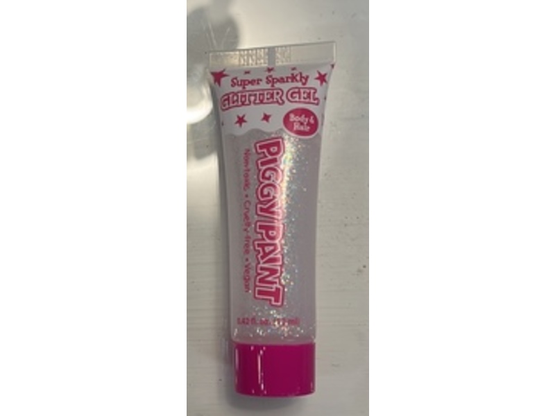 Piggy Paint Super Sparkly Glitter Gel, White, 0.42 fl oz/12 mL