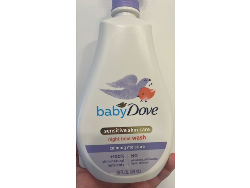 Baby Dove Sensitive Skin Care Night Time Wash, Calming Moisture, 20 fl oz/591 mL
