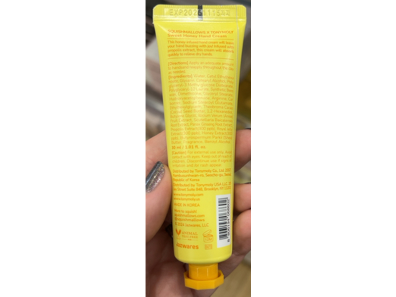Tony Moly Hand Cream, Sweet Honey, 1.01 fl oz/30 mL