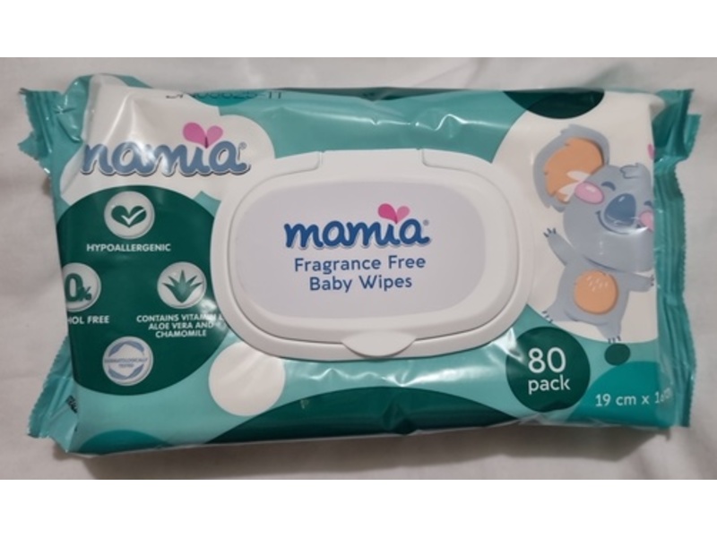 Mamia Baby Wipes, Count 80
