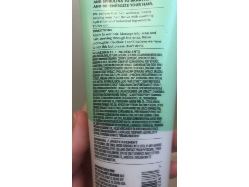 Acure Juice Cleanse Supergreens & Adaptogens Conditioner, 8 fl oz / 236.5 ml